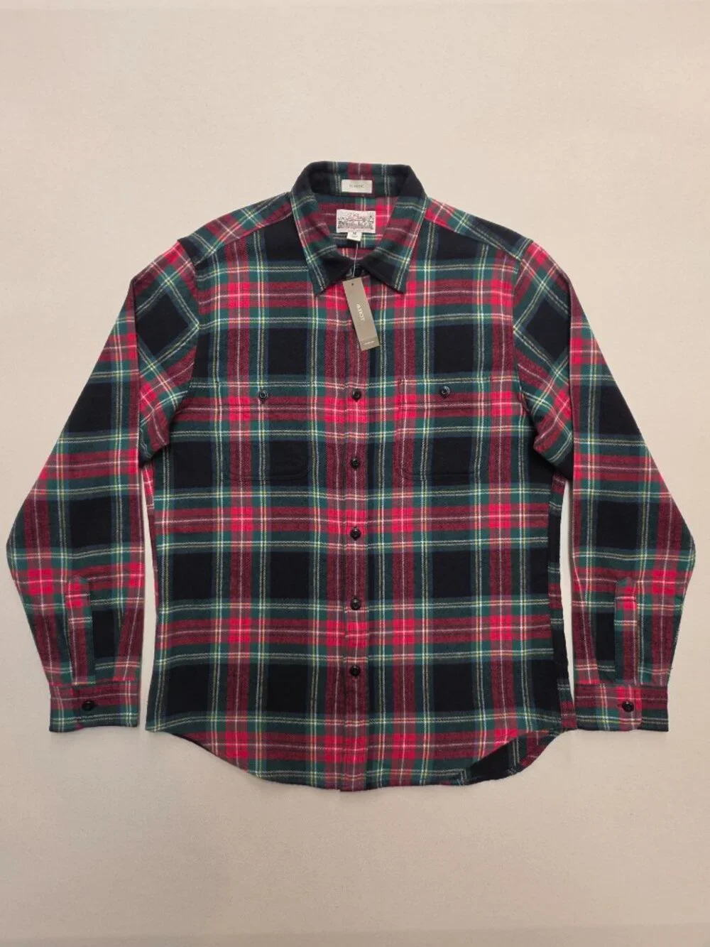 J. Crew Double Brushed Flannel Button Down Classic M